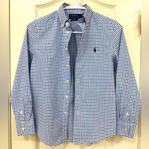 Big Boys Ralph Lauren Ralph Plaid Botton Down Shirt. Like New.